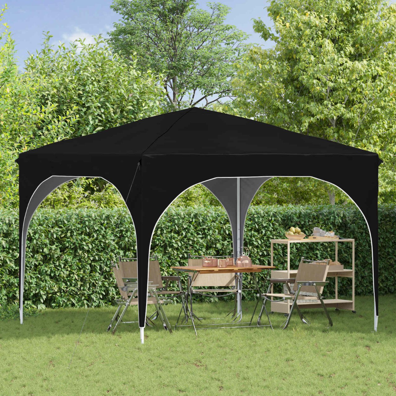 Pop-up Partyzelt 290 x 290 x 245 cm Creme
