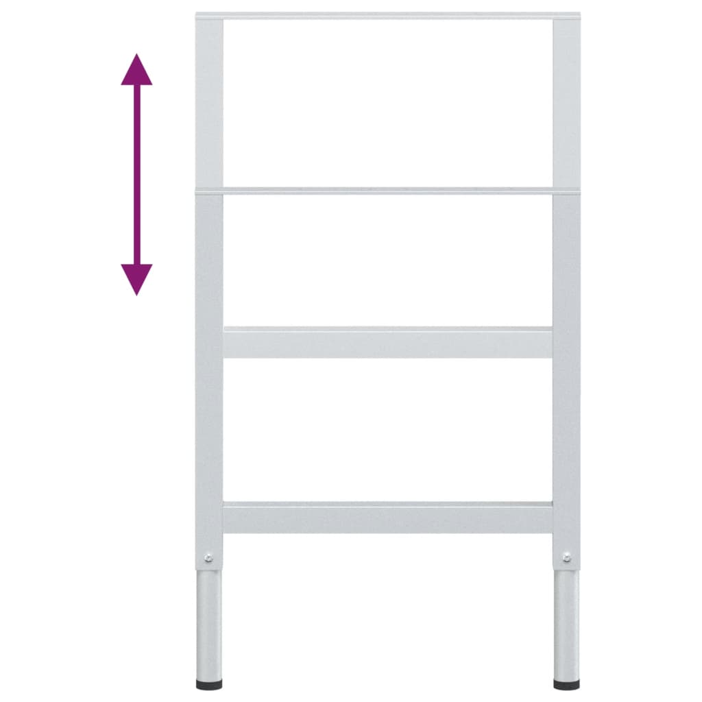 Werkbankgestell Verstellbar 2 Stk. Metall 55x(69-95,5) cm