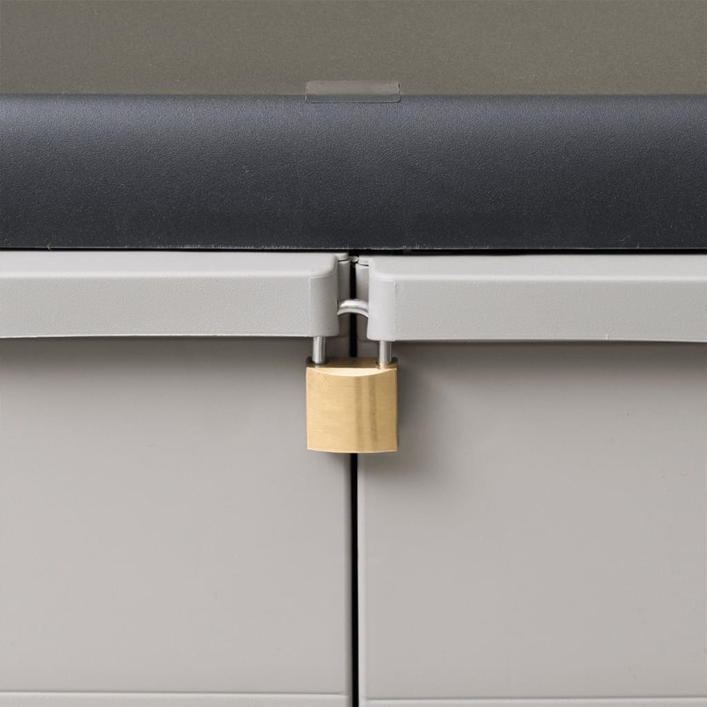 Gartenschrank mit 4 Böden Schwarz
