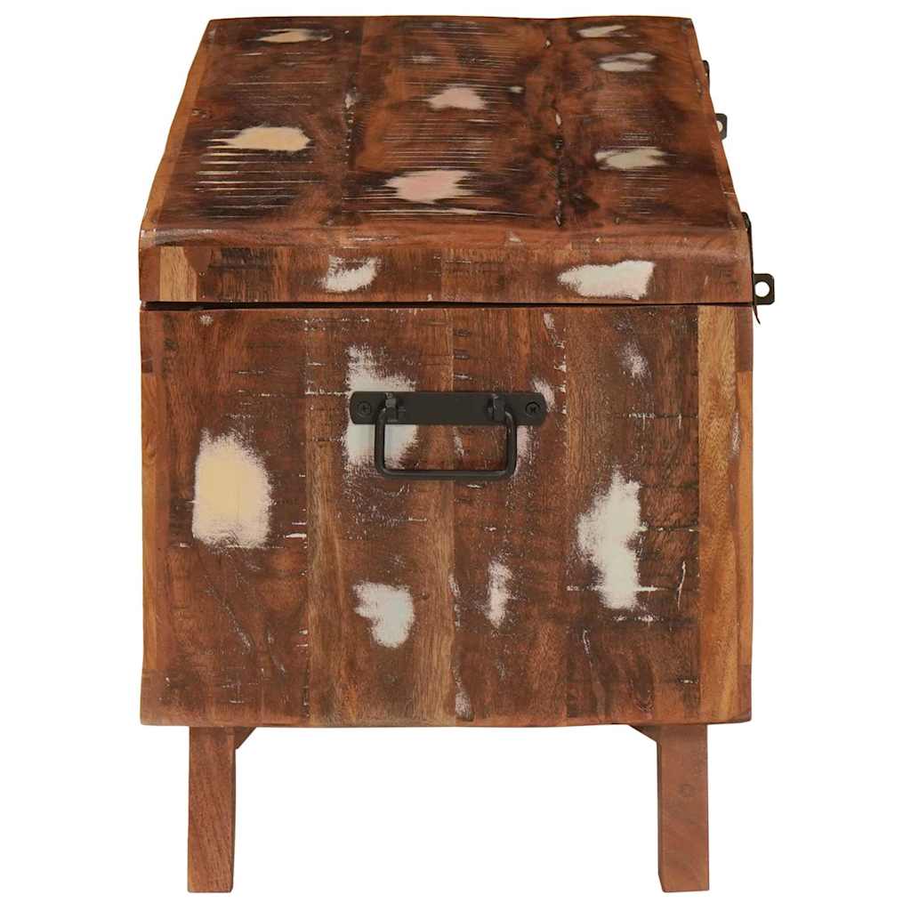 Aufbewahrungsbox mit Speicher 70 x 35 x 40 cm Massivholz Mango