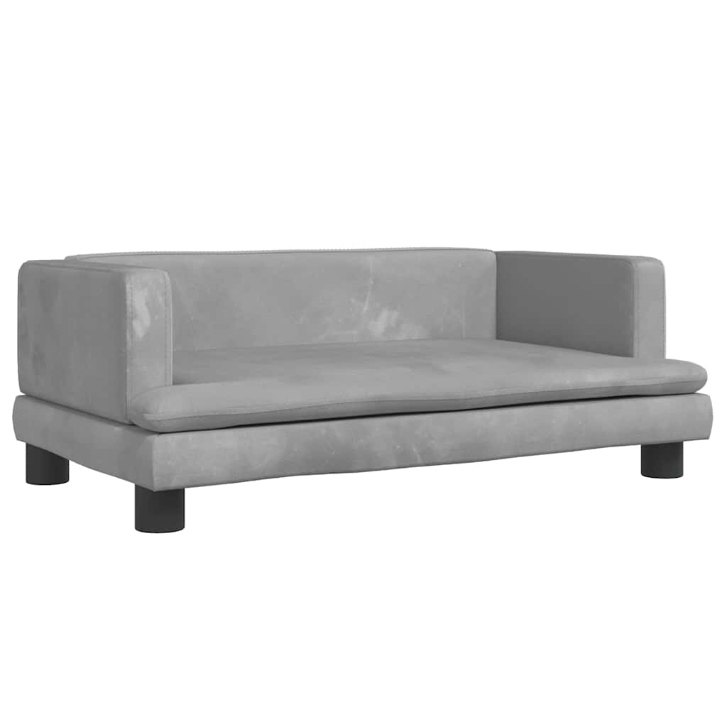 Kindersofa Blau 80x45x30 cm Samt