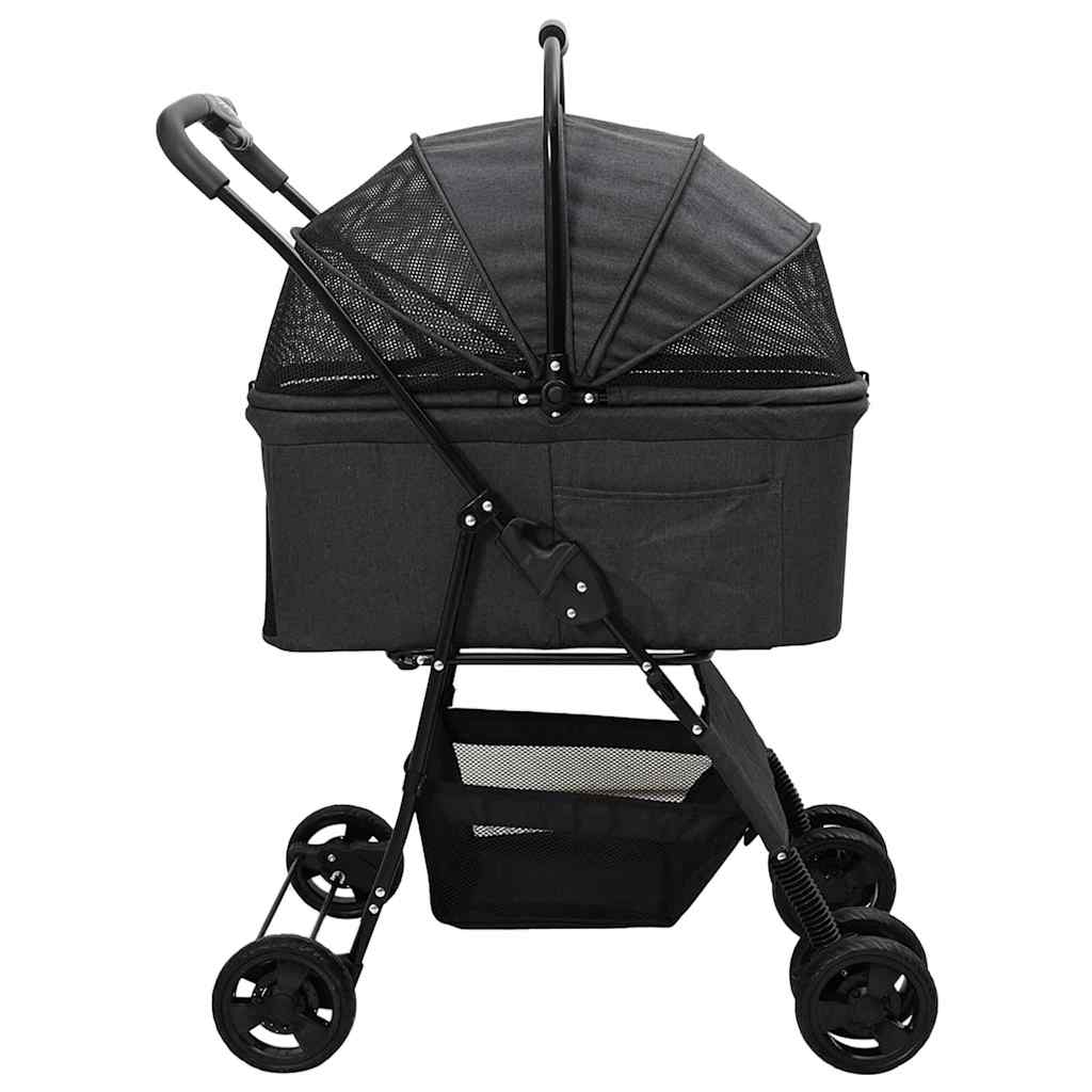 Faltbarer Haustierwagen Rosa 81 x 47 x 99 cm Polyester