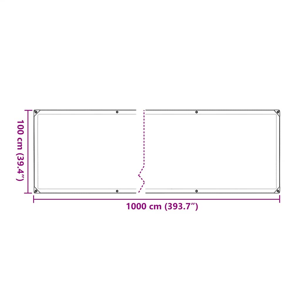 Pflanzenabdeckung mit Ösen 1x3 m Polyethylen