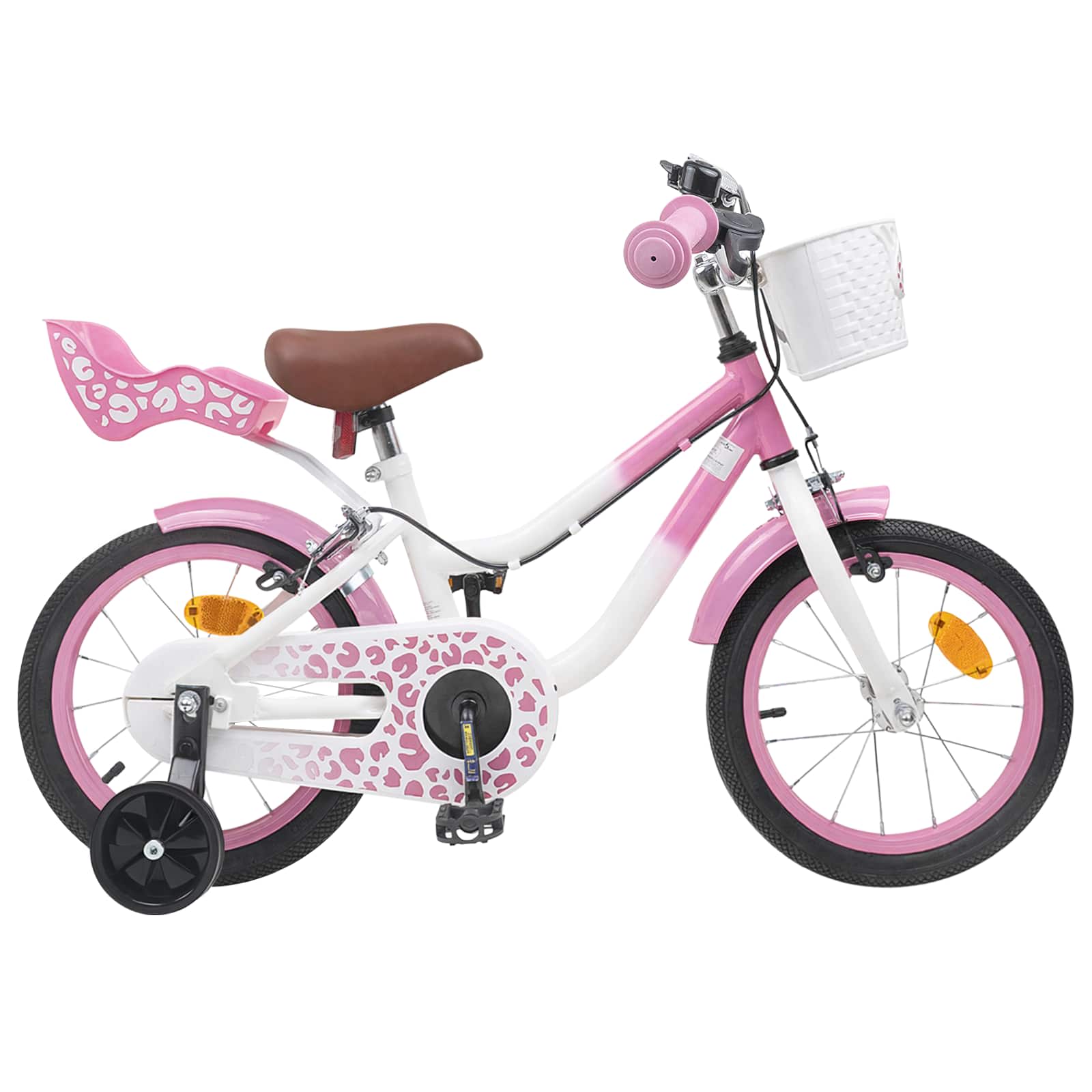 Kinderfahrrad Mit Stützrädern 12 Zoll für 2-4 Jahre alt Rosa