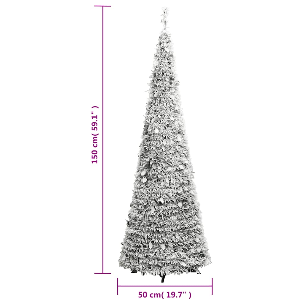 Pop-Up-Weihnachtsbaum Künstlich Beschneit 50 LEDs 120 cm