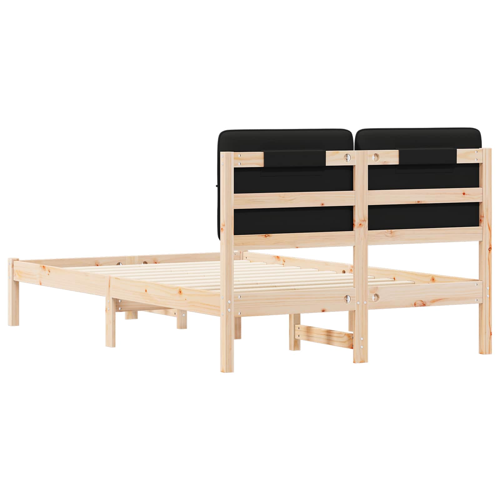 Bettgestell mit gepolstertem Kopfteil Hellgrau 200 x 200 cm