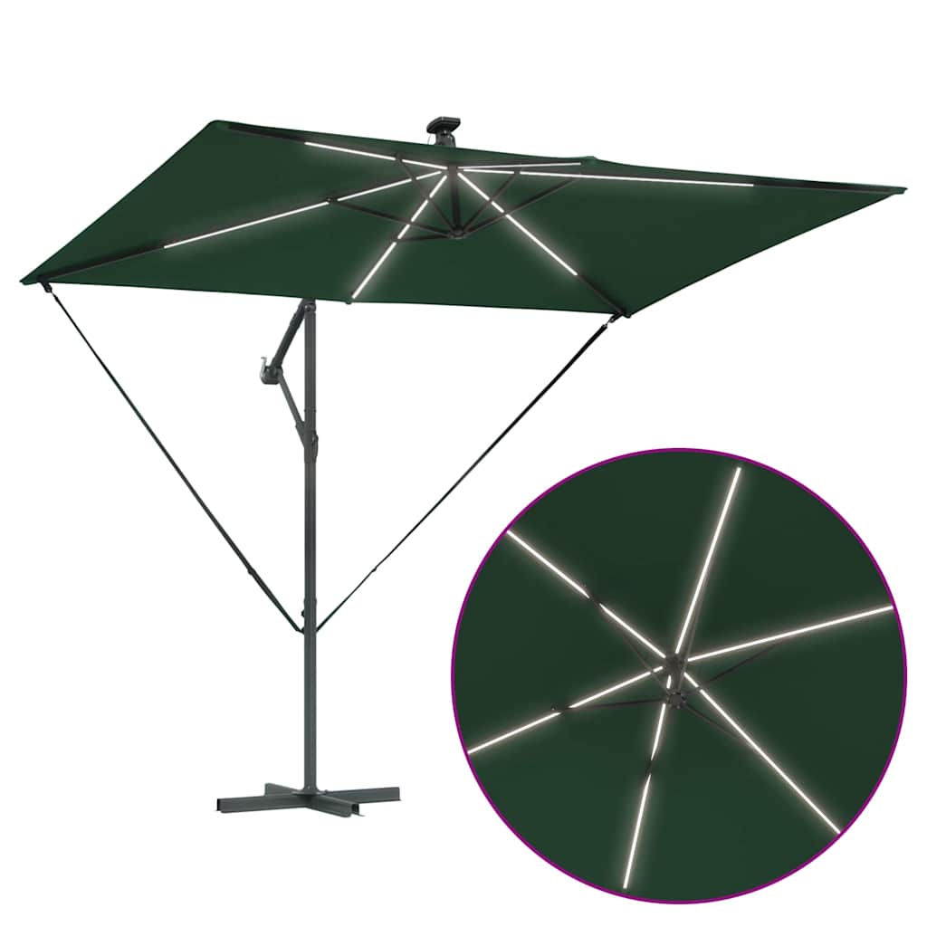 Sonnenschirm Sand 294 x 200 x 270 cm Polyester und Aluminium