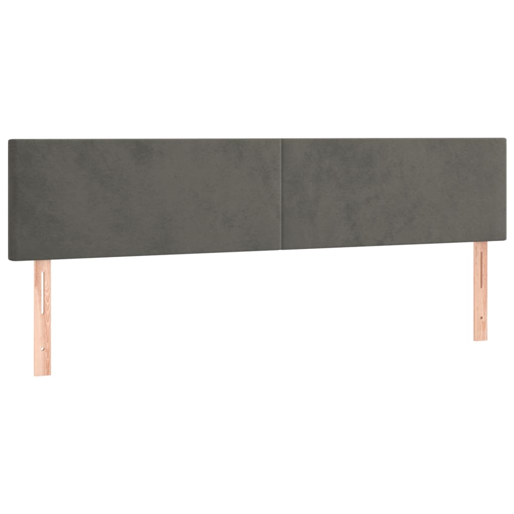 Kopfteil Hellgrau 80x5x118/128 cm Samt