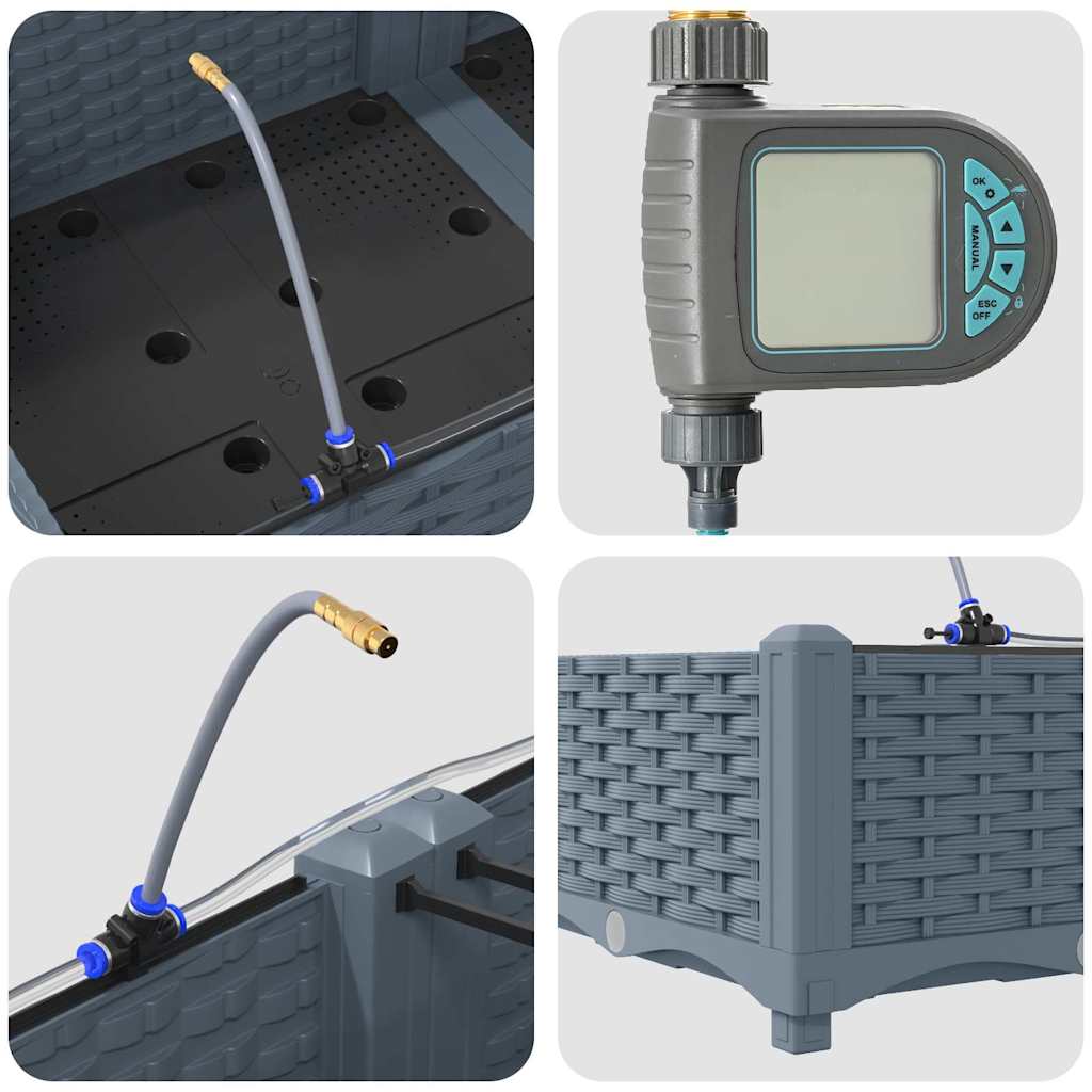 Garten-Pflanzgefäß 4 Stk. Braun 160 x 40 x 22 cm PP