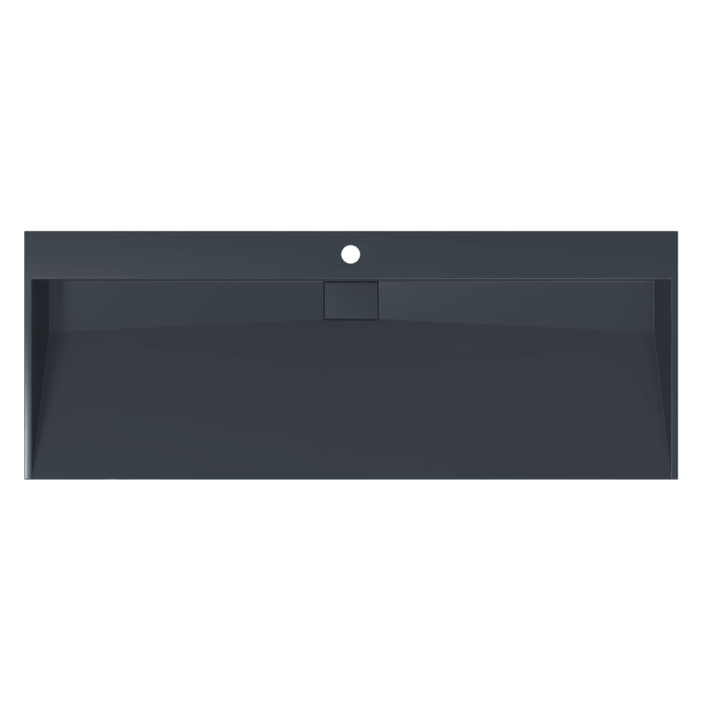 Waschbecken 60x38x11 cm Mineralguss/Marmorguss Mattschwarz