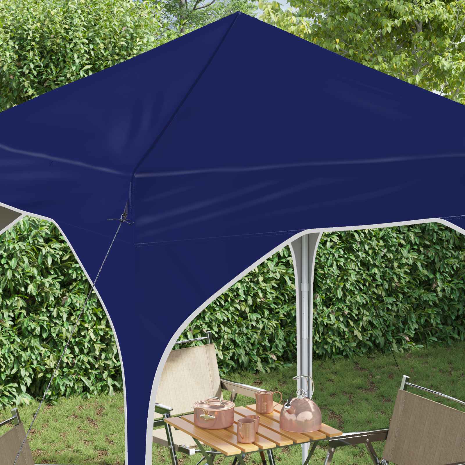 Pop-up Partyzelt 194 x 194 x 245 cm Creme