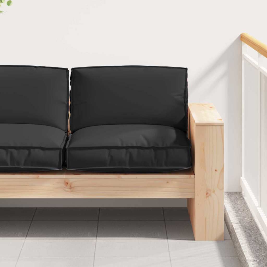 Kissen Anthrazit 80 x 80 x 12 cm Oxford-Stoff