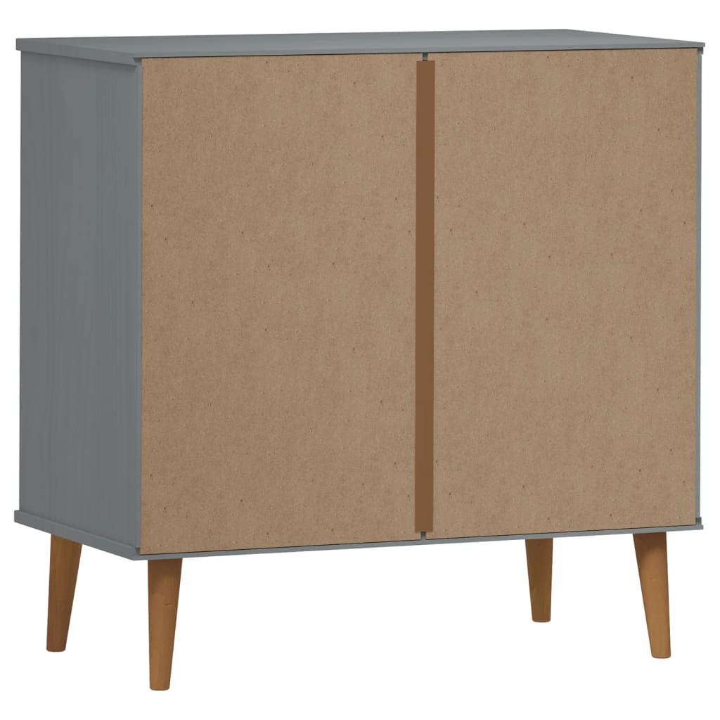 Schubladenschrank MOLDE Braun 80x40x80 cm Massivholz Kiefer