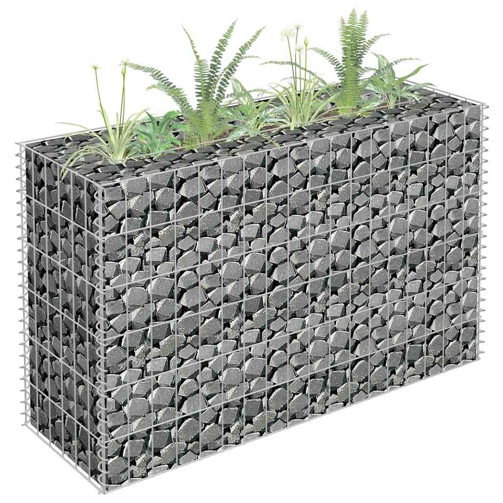 Gabionen-Hochbeet Verzinkter Stahl 90x30x10 cm