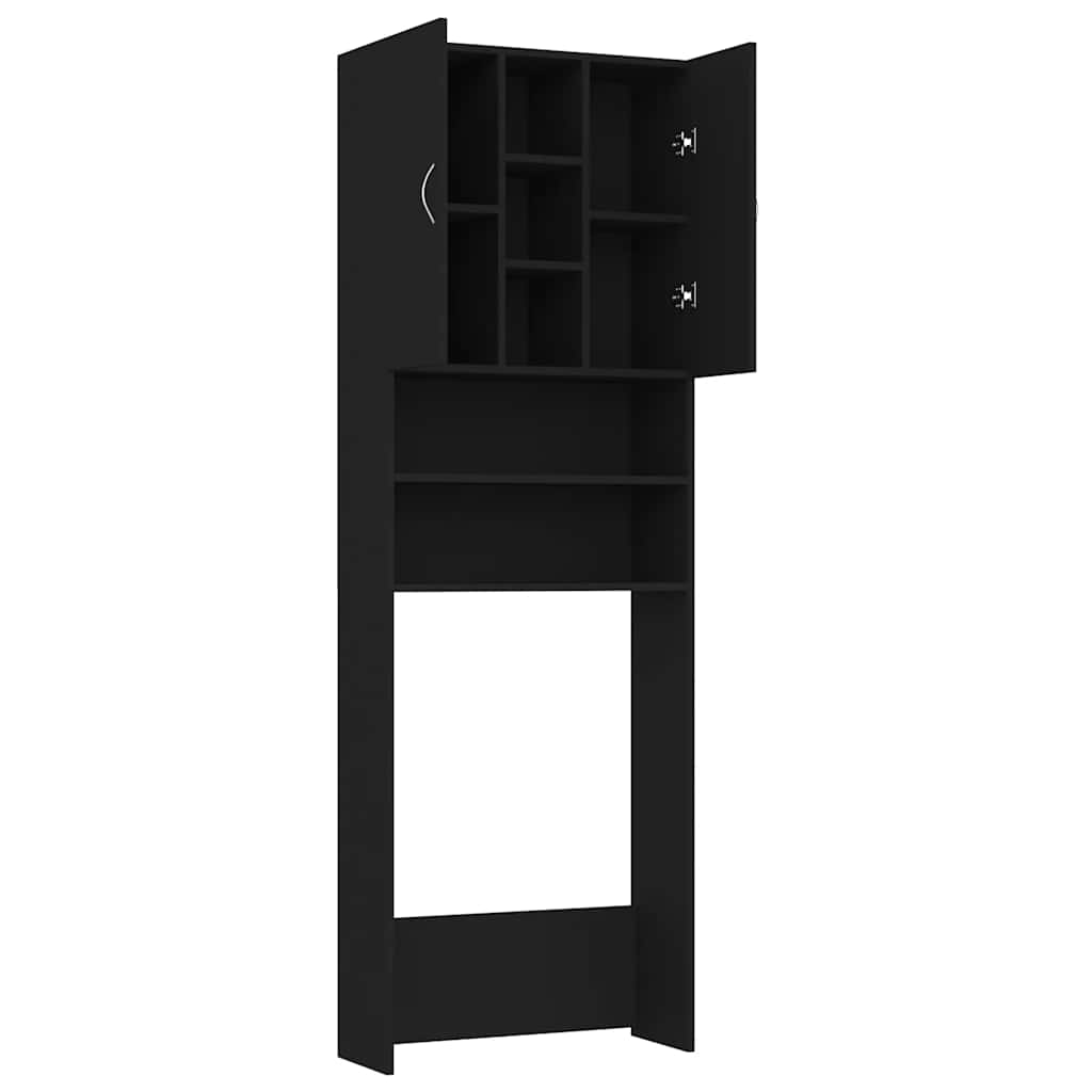Waschmaschinenschrank Weiß 64x25,5x190 cm