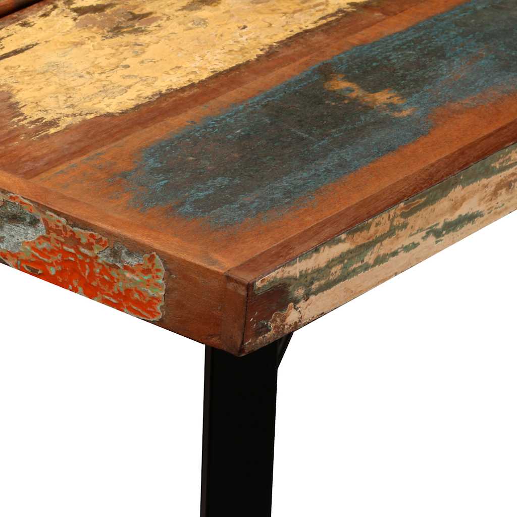 3-tlg. Bar-Set Altholz Massiv, Echtleder und Canvas