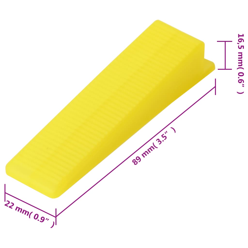 Fliesen-Nivelliersystem 250 Keile 500 Clips 1 mm