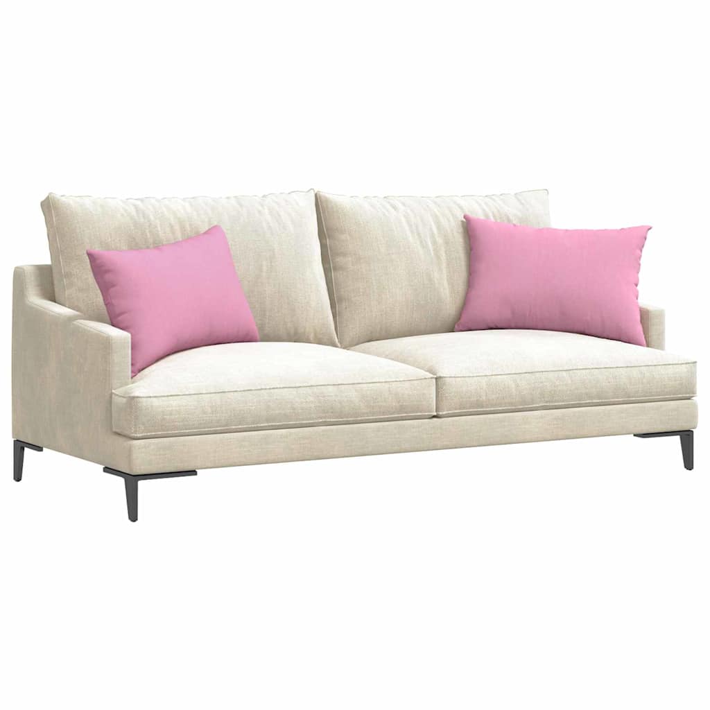 Sofakissen 2 pcs Hellgrau 50 x 30 cm Stoff