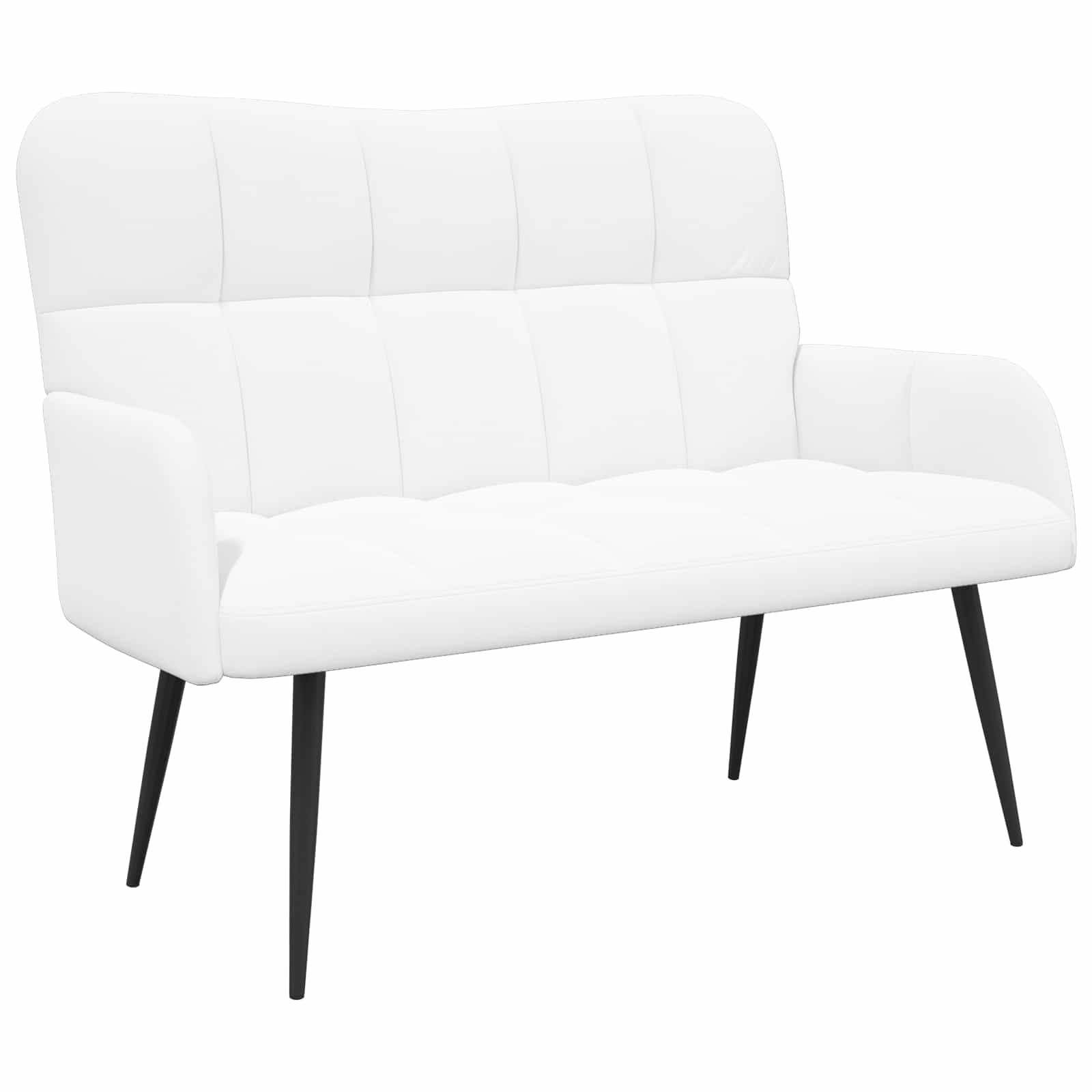 2-Sitzer Sofa Hellgrau 115 x 61 x 87 cm Stoff
