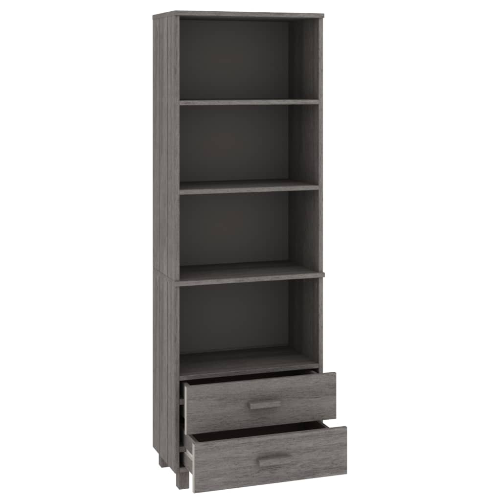 Highboard HAMAR Honigbraun 60x35x180 cm Massivholz Kiefer