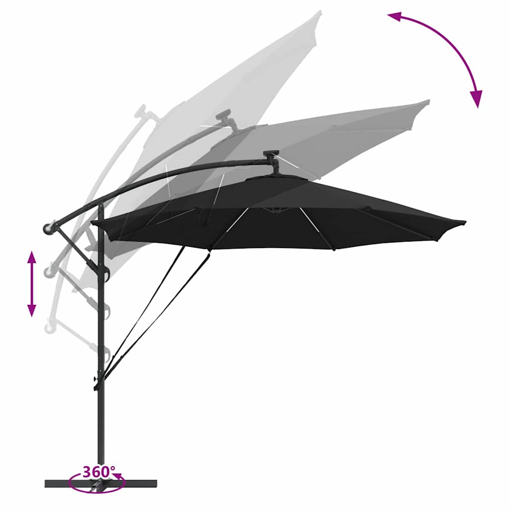 Sonnenschirm Sand 294 x 294 x 248 cm Polyester und Aluminium