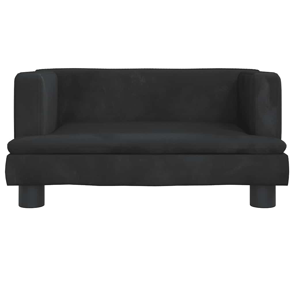 Kindersofa Blau 80x45x30 cm Samt