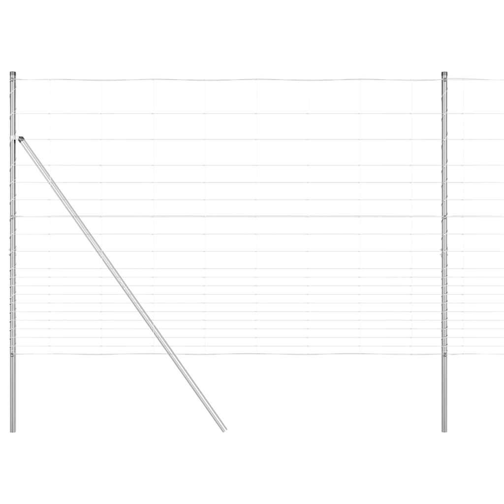 Ground Fix Geschweißter Drahtzaun 25 x 0,8 m Silber Netz