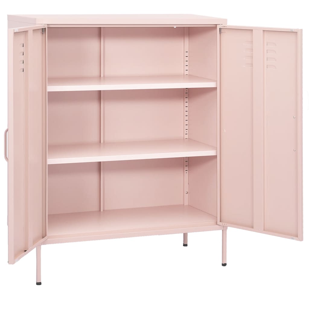 Beistellschrank Olivgrün 80x35x101,5 cm Stahl