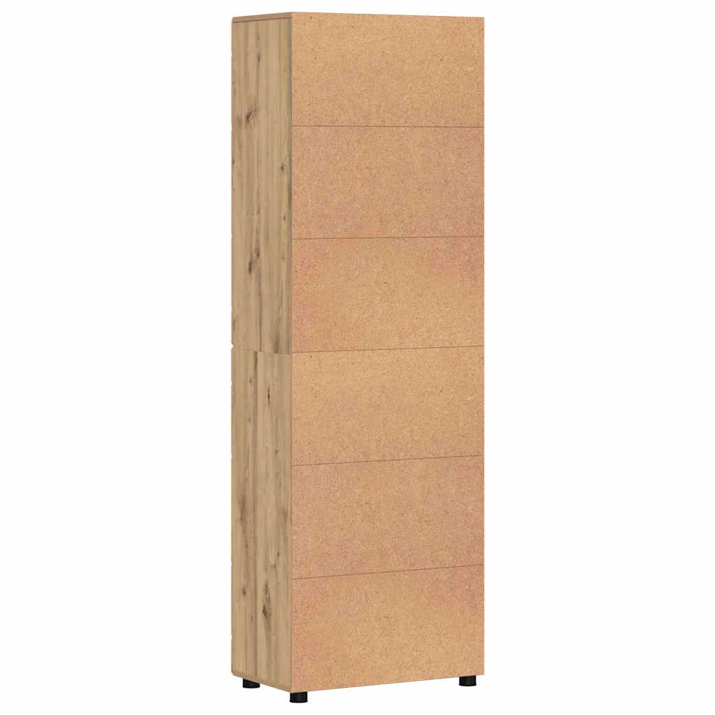 Highboard mit Regal FLORIN Weiß 60 x 35 x 182 cm Holzwerkstoff