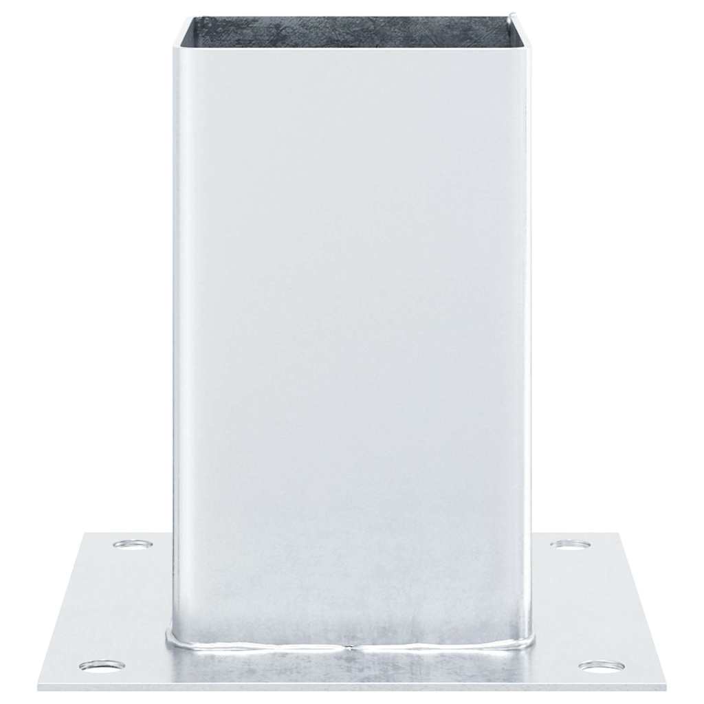Pfostenträger Quadratisch 4Stk. Silber 46x46mm Verzinkter Stahl