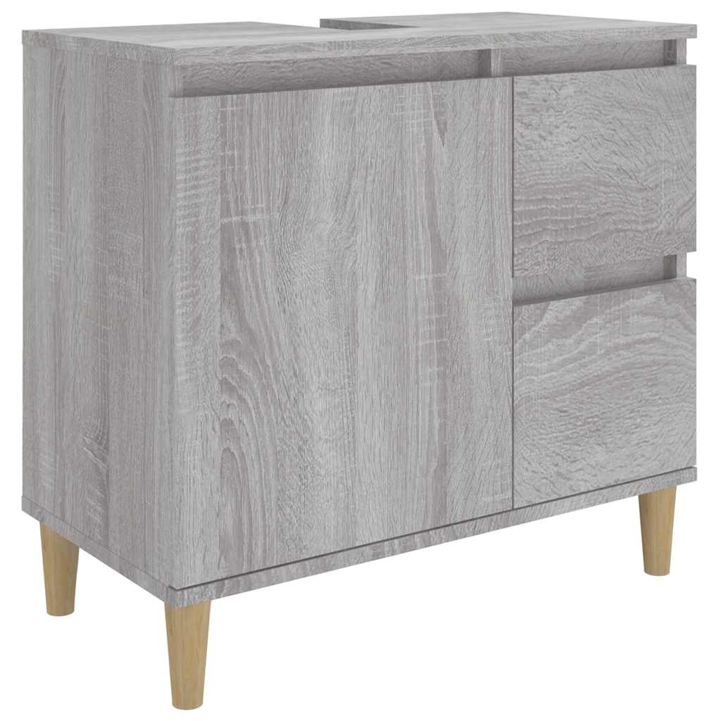 Badschrank Weiß 65x33x60 cm Holzwerkstoff