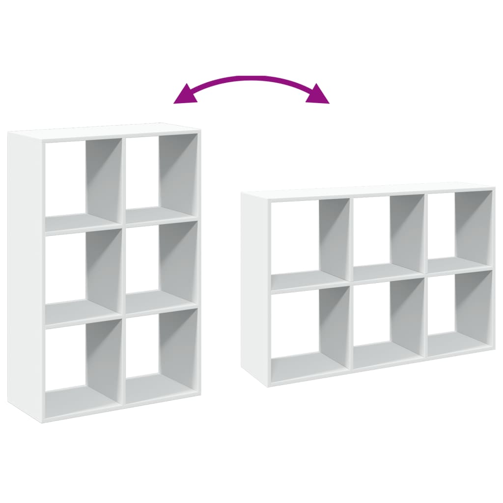 Bücherregal Weiß 137,5x29x137,5 cm Holzwerkstoff