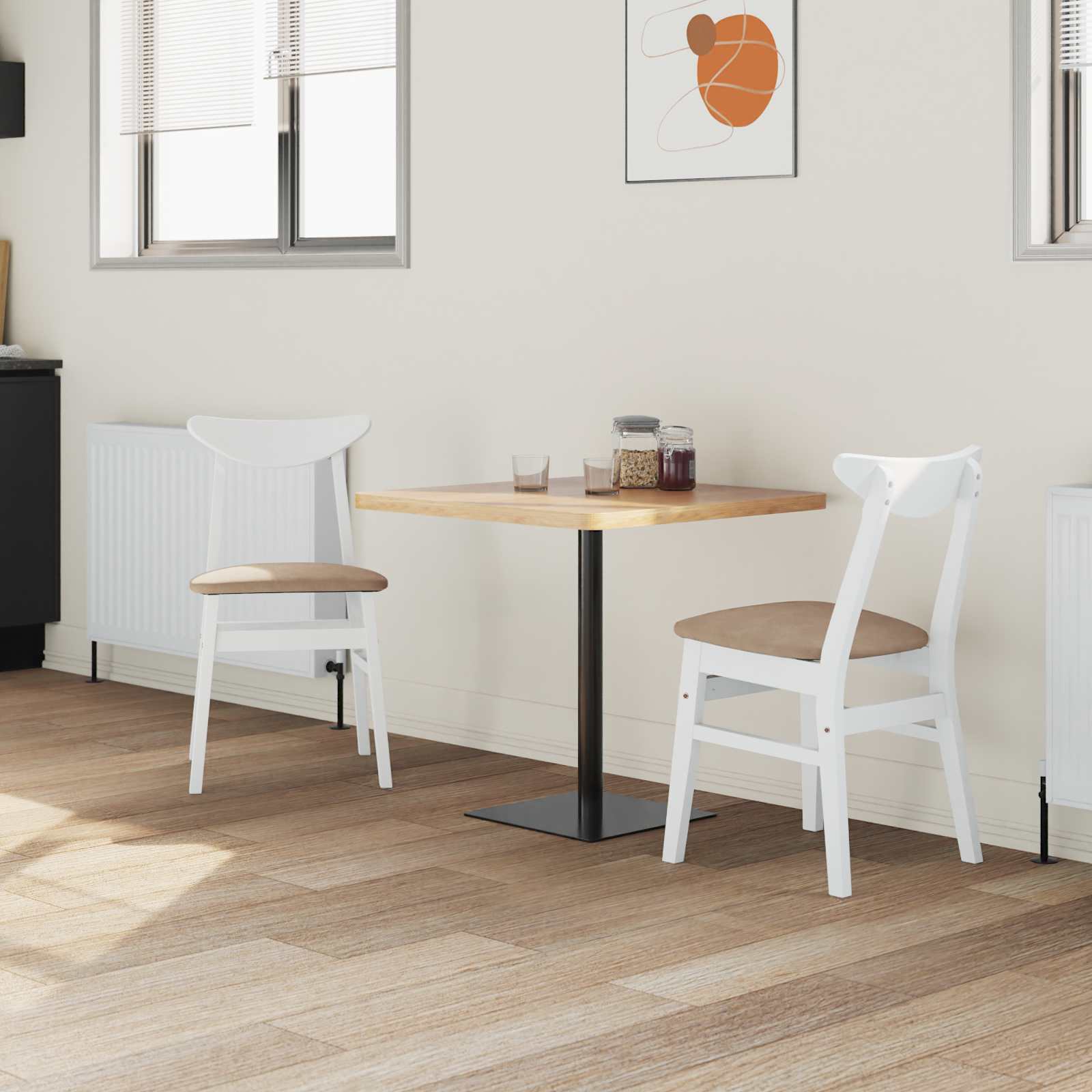 Esszimmerstühle 2 pcs Hellbraun 42 x 47.5 x 81 cm