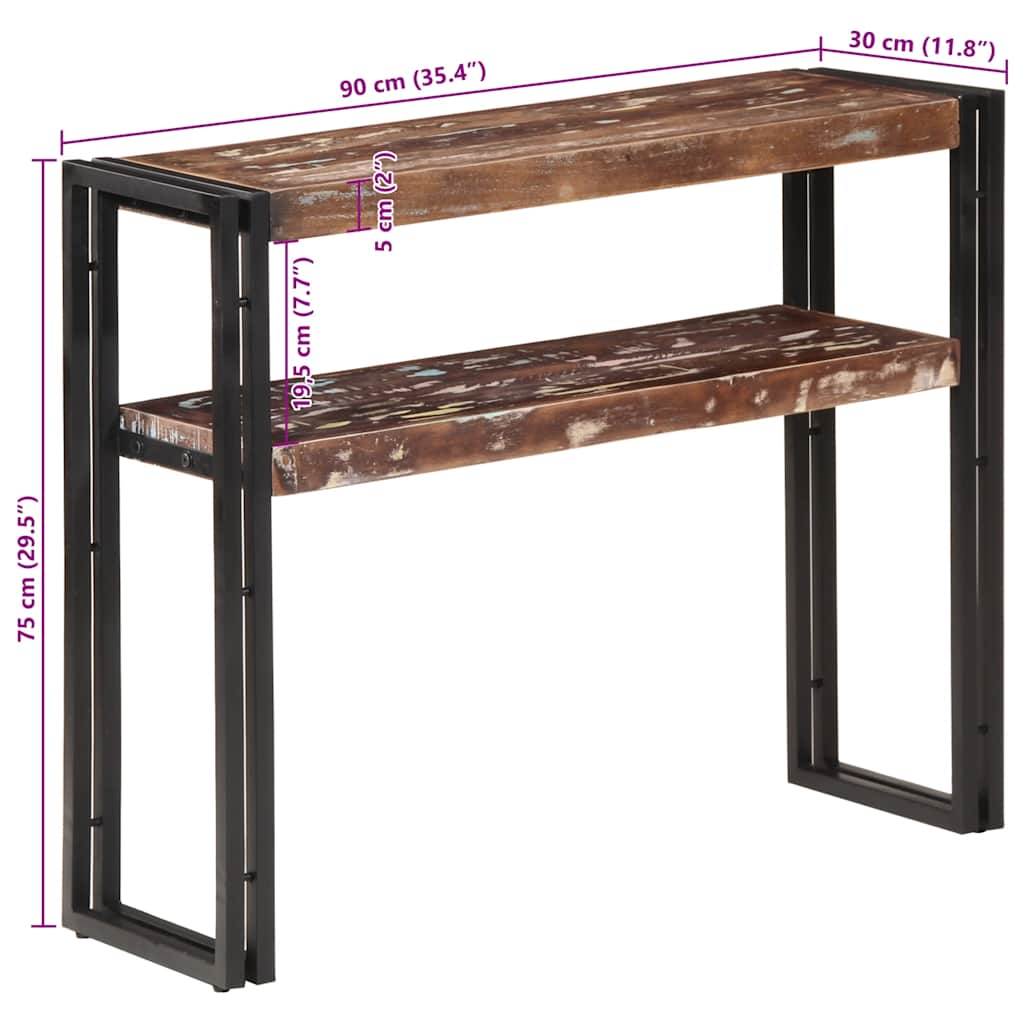 Konsolentisch 90x30x75 cm Altholz Massiv