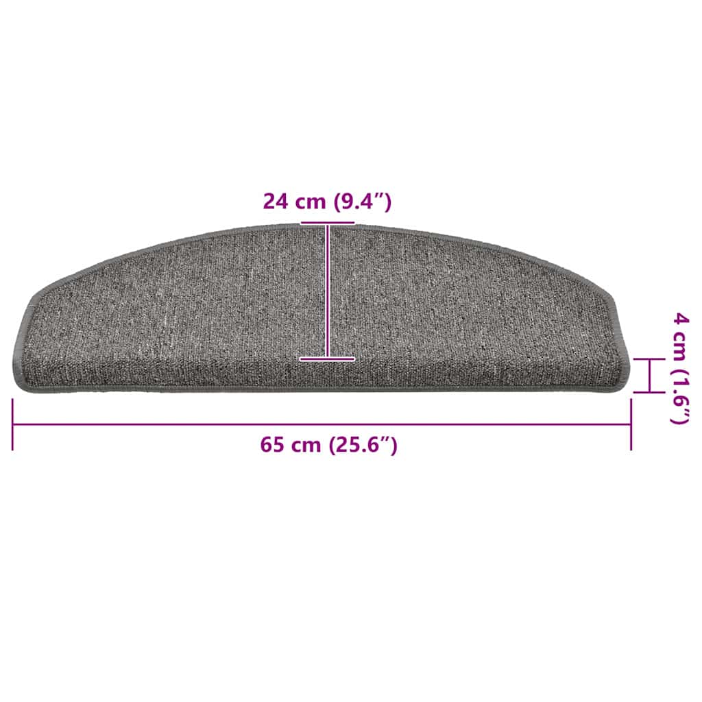 Stufenmatten 15 Stk. 56x17x3 cm Anthrazit Halbrund
