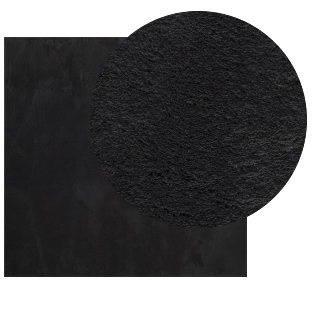 Teppich HUARTE Kurzflor Weich und Waschbar Anthrazit 60x110 cm