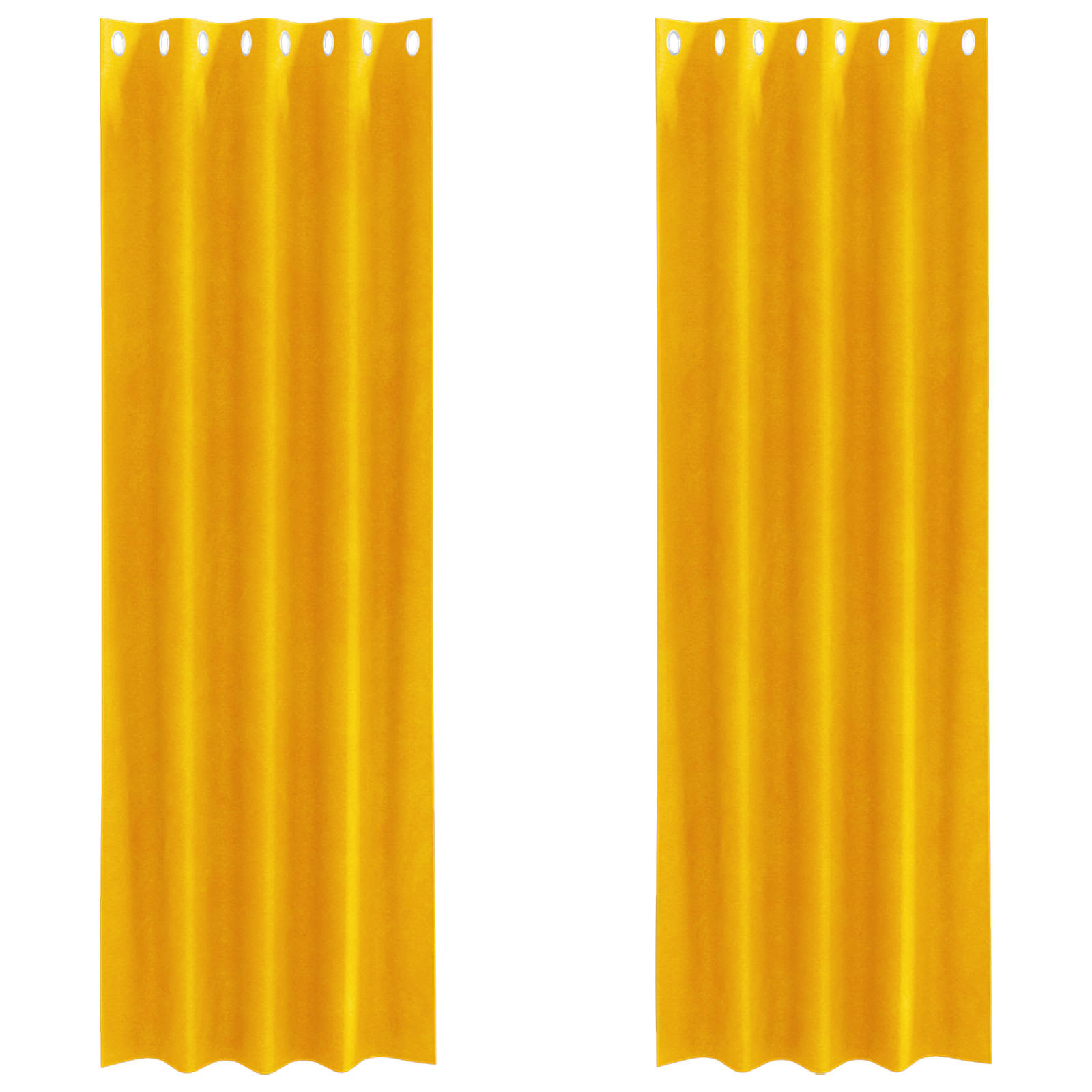 Verdunkelungsvorhänge 2 pcs Schwarz 140 x 140 cm Samt