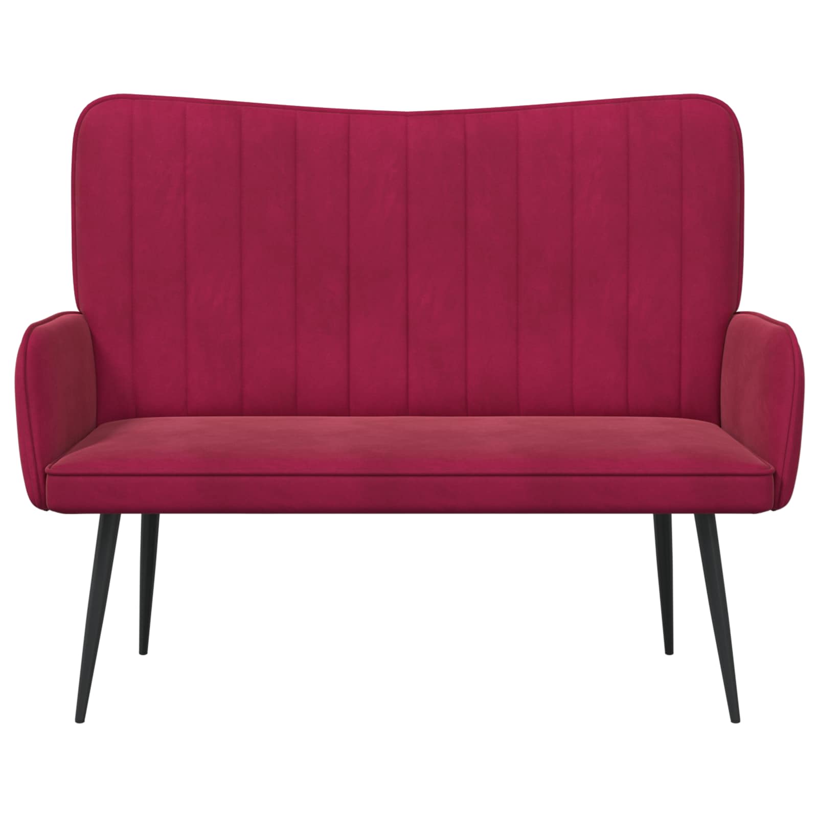 2-Sitzer Sofa Hellgrau 115 x 61 x 87 cm Samt (V)