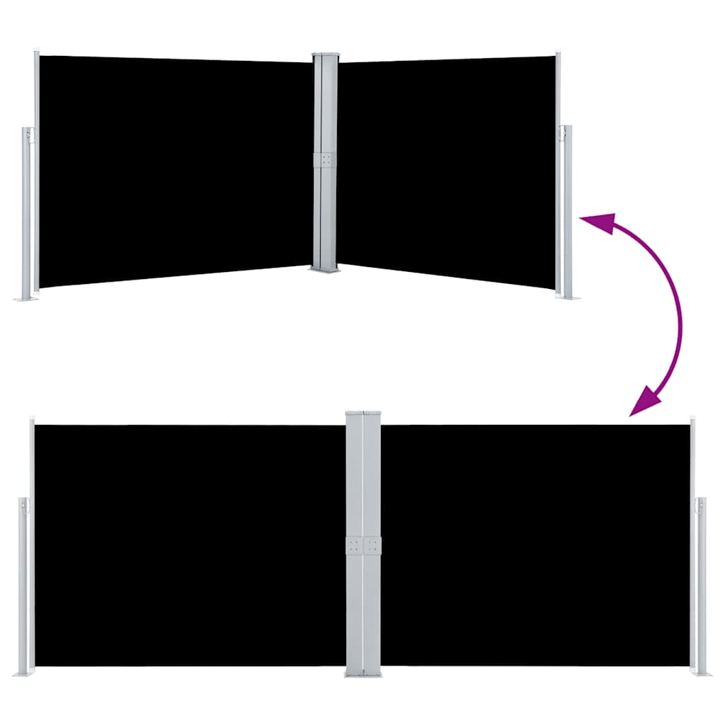 Ausziehbare Seitenmarkise 160×600 cm Braun