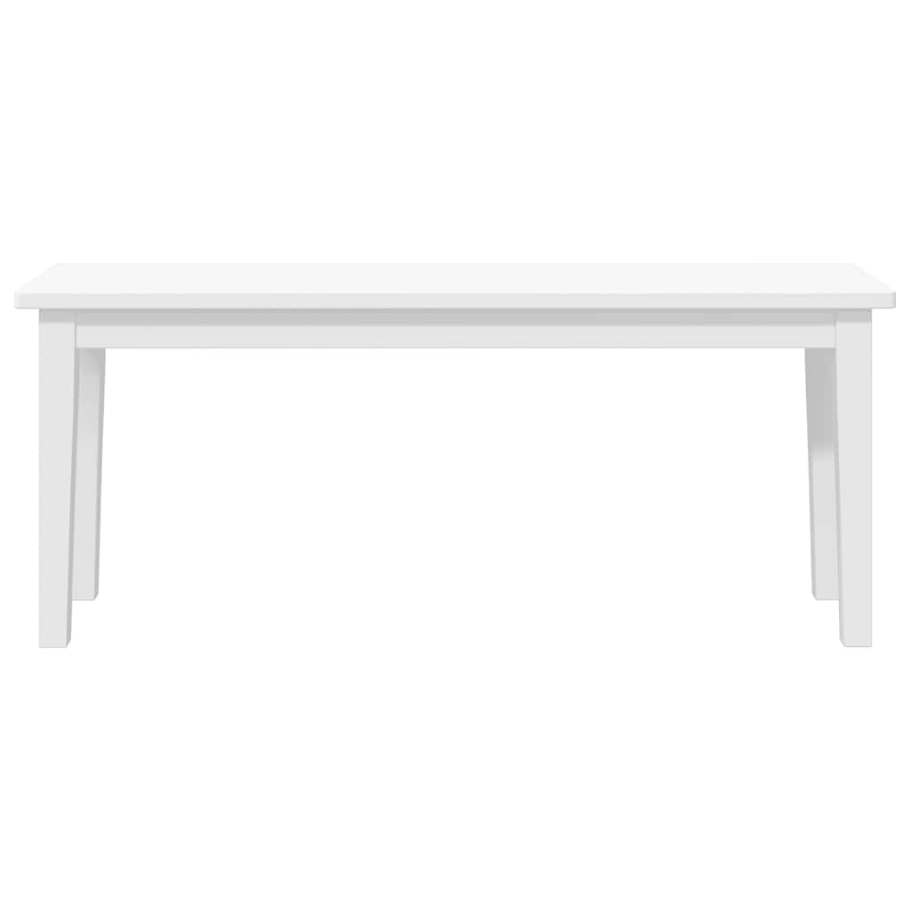 Bank 110 cm Braun Massivholz Gummibaum