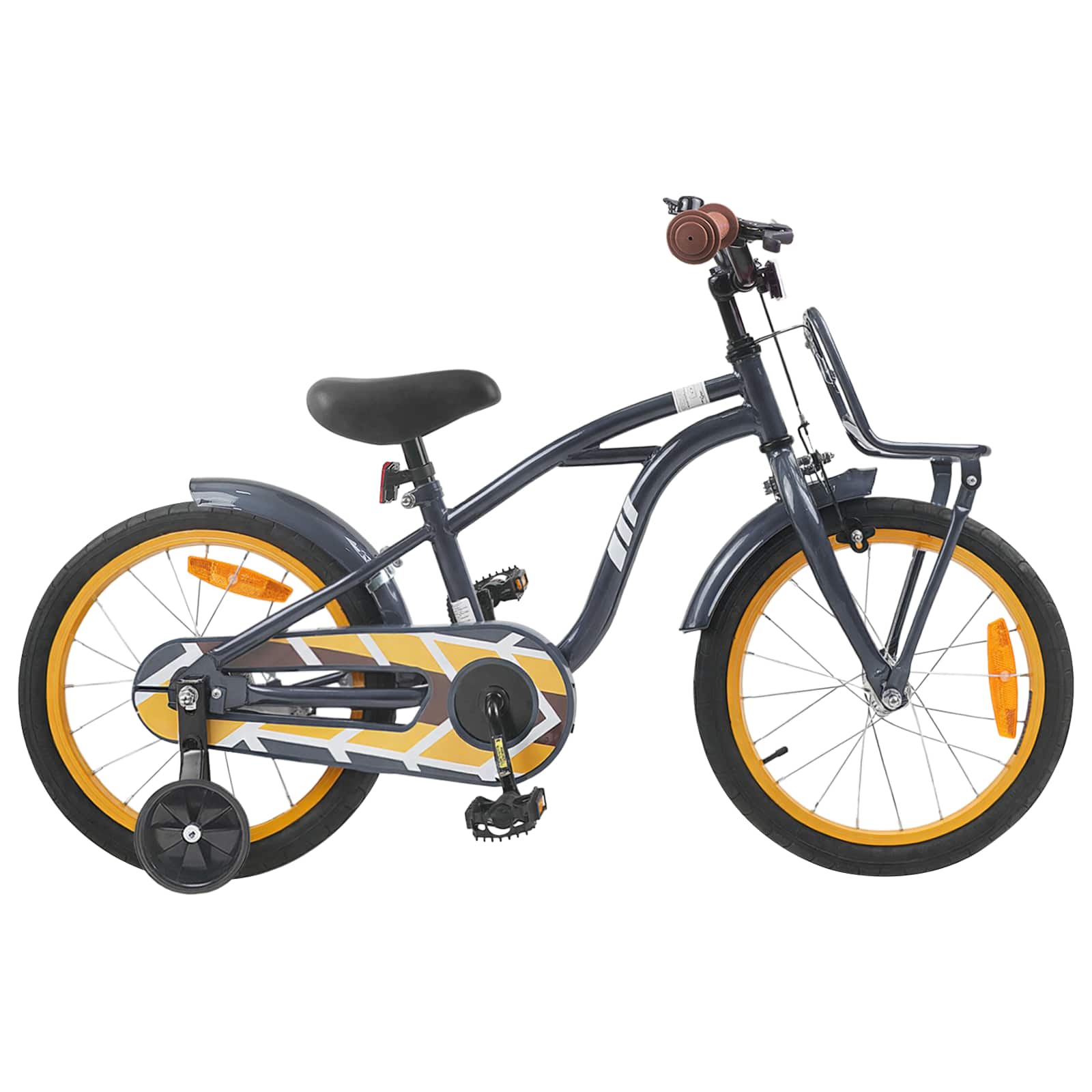 Kinderfahrrad 16 Zoll für 4-6 Jahre alt Schwarz
