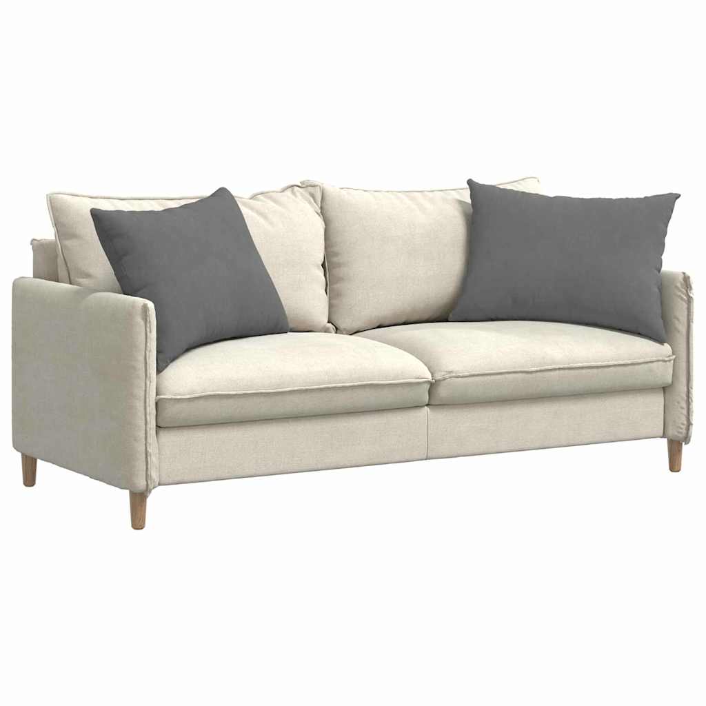 Sofakissen 2 Stück Taupe 50 x 30 cm Stoff