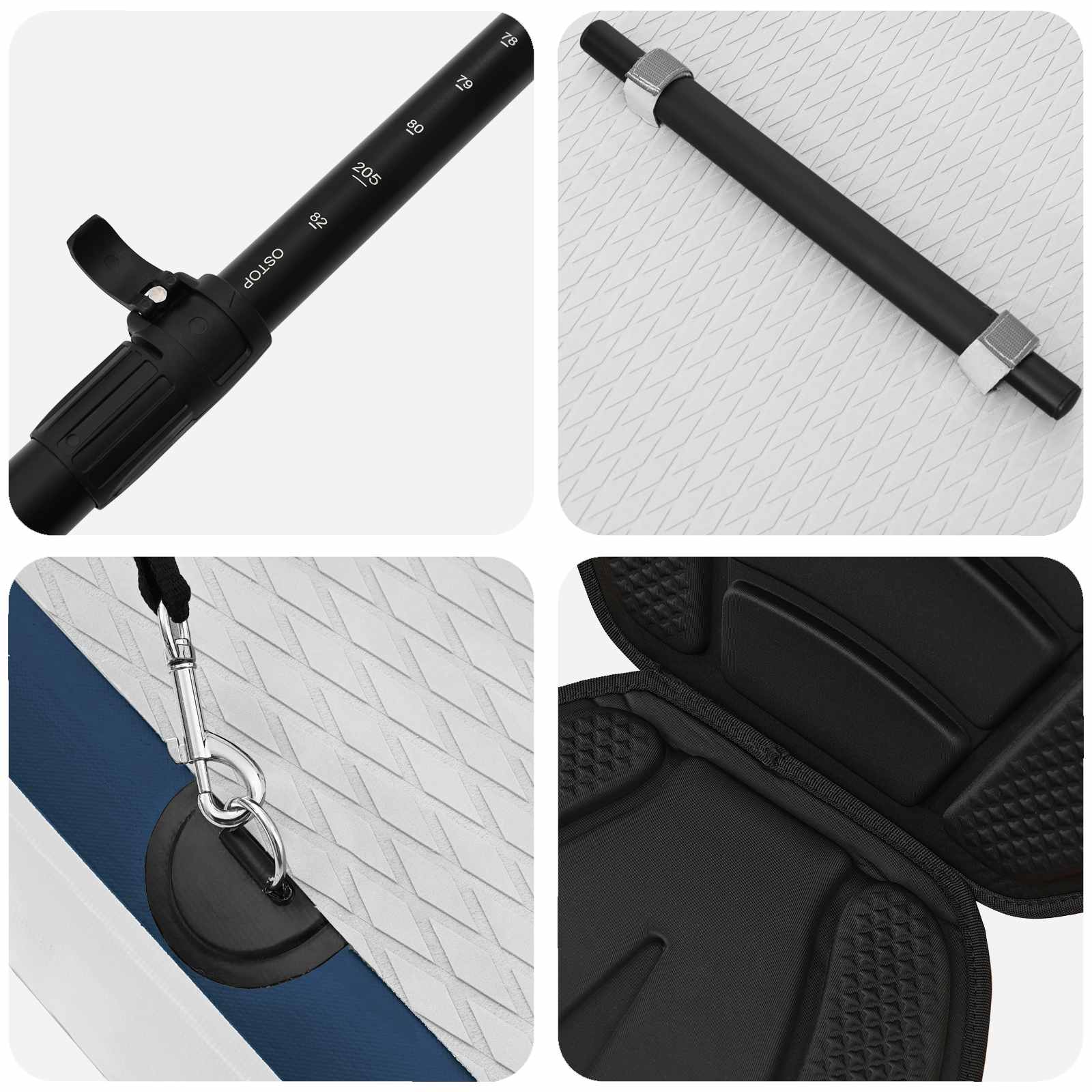 SUP Board mit Sitz 2-in-1 POSEIDON 305 x 76 x 15 cm Grün für