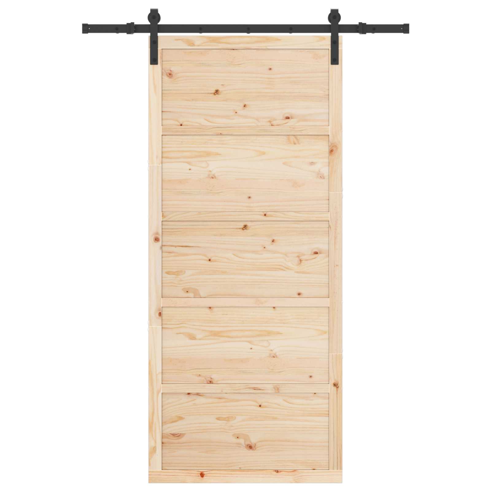 Schiebetür Natur 100 x 208 cm Massives Kiefernholz