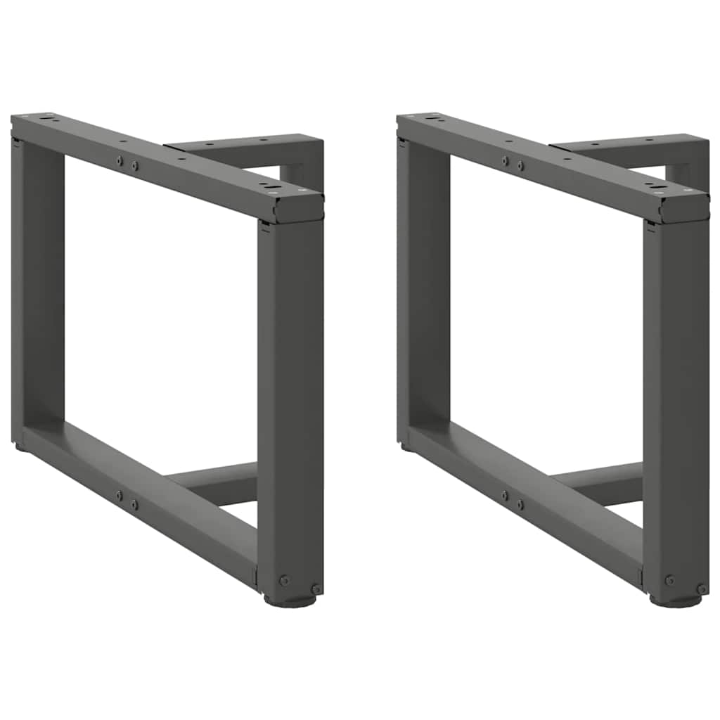 Couchtischbeine T-Form 2 Stk. Schwarz 30x25x(30-31) cm Stahl