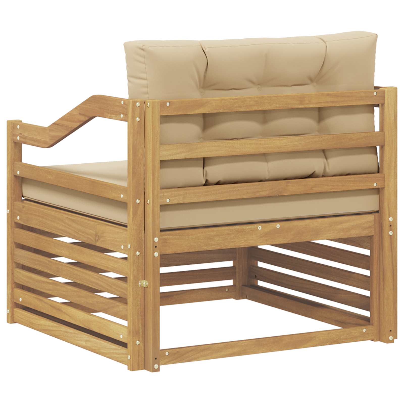 2 Stück Outdoor-Sofa Natur