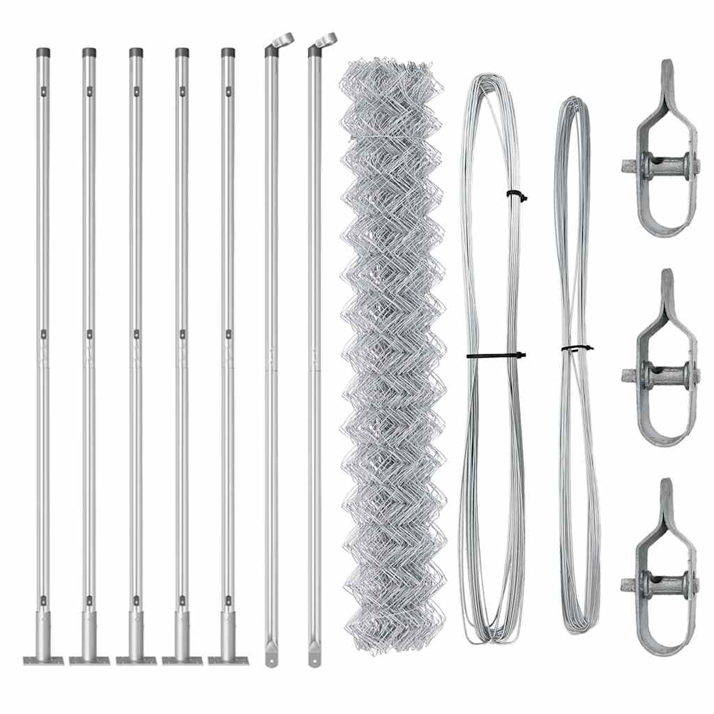 Outdoor Kettenglied-Zaun Erdfixierung 10 x 0,4 m Grün Netz