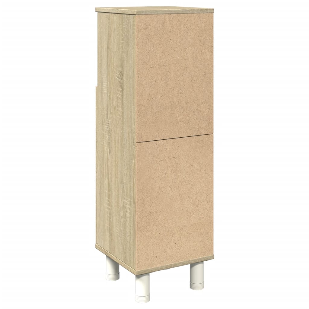 Badezimmerschrank Weiß 30x30x95 cm Holzwerkstoff