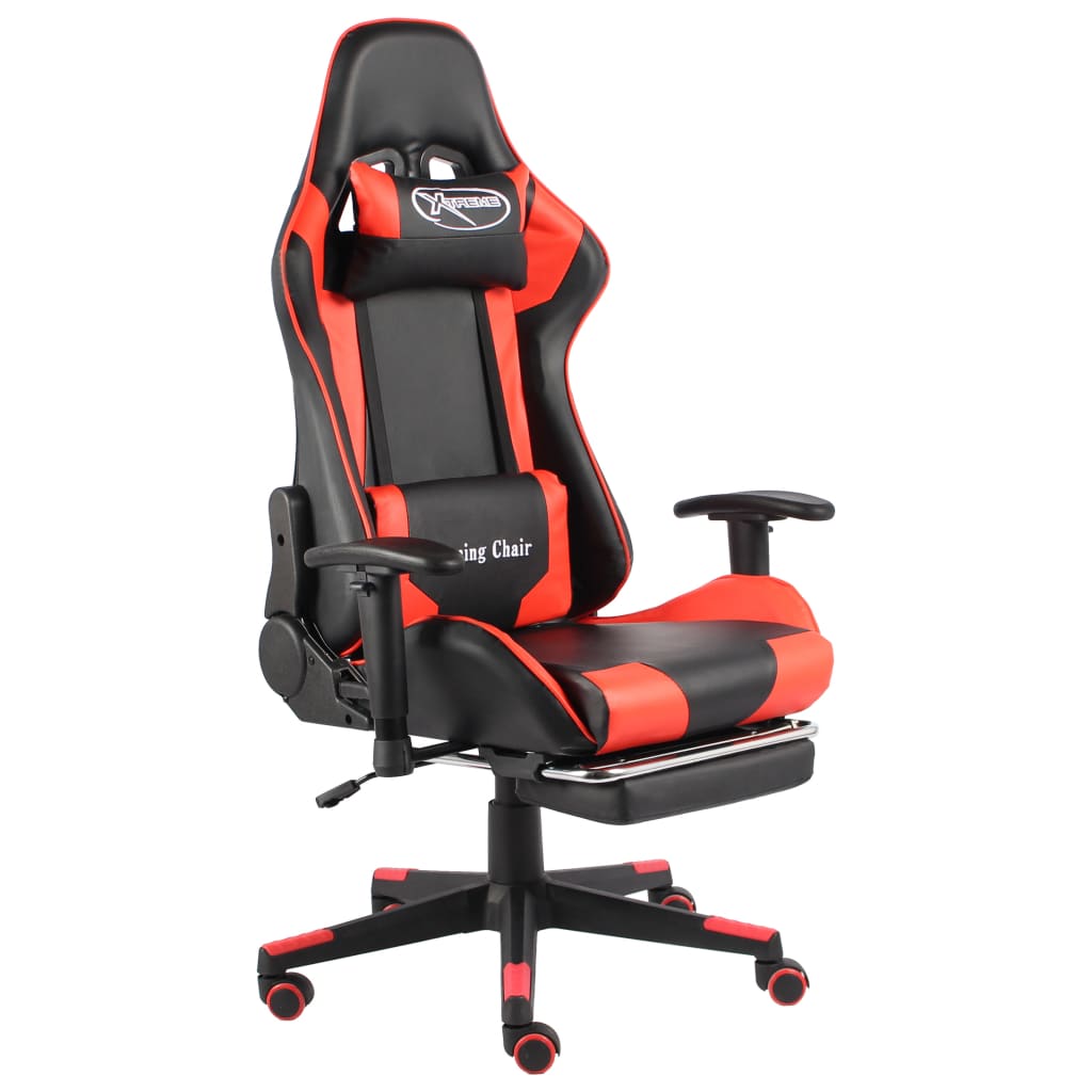 Gaming-Stuhl Drehbar Blau PVC