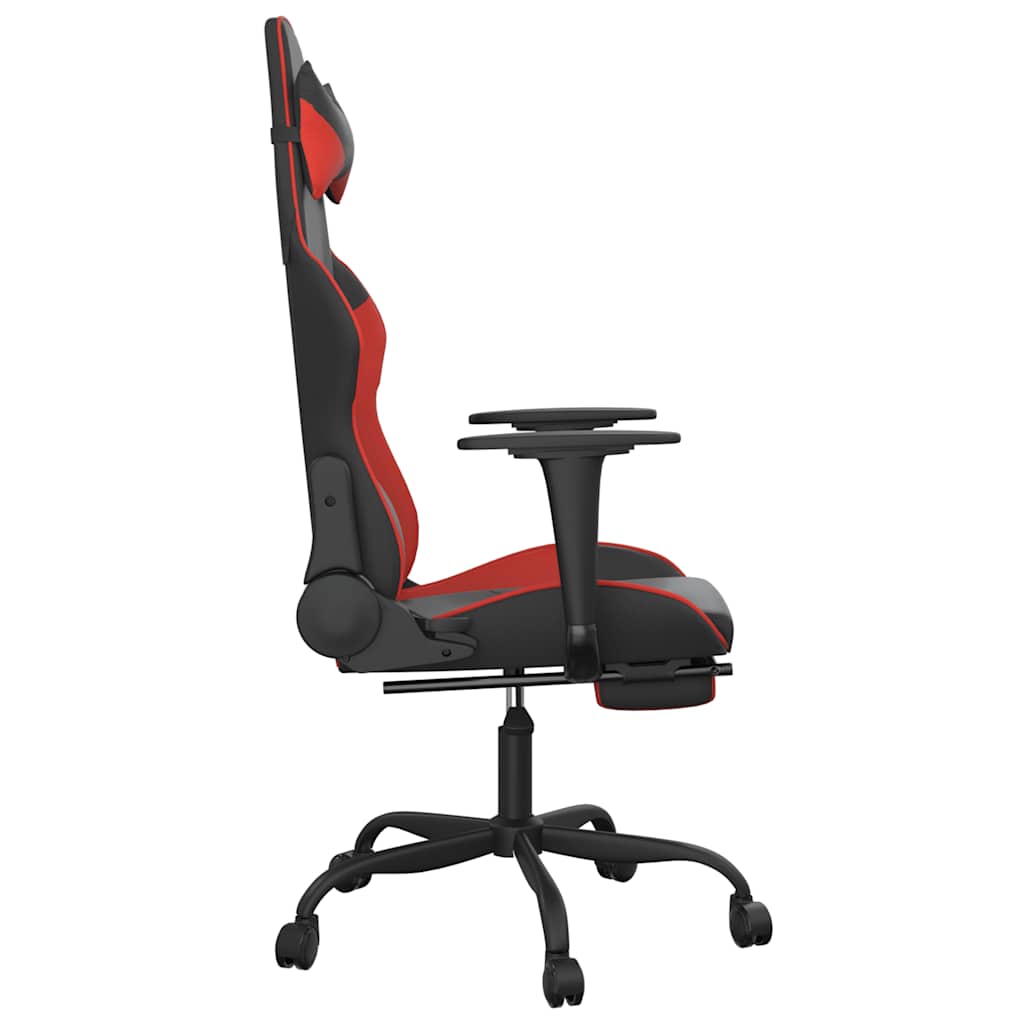 Gaming-Stuhl mit Massagefunktion Schwarz und Rot Kunstleder